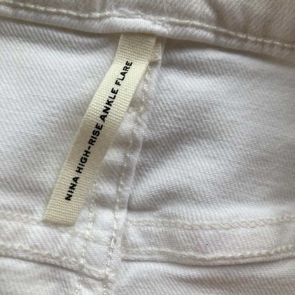 Rag & Bone Nina High-Rise Ankle Crop Flare Jeans White 31/27 EUC - Picture 9 of 14
